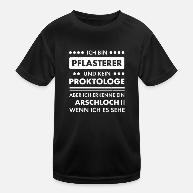 Pflasterer Straßenbau Baustelle Bauarbeiter Kinder Funktions-T-Shirt