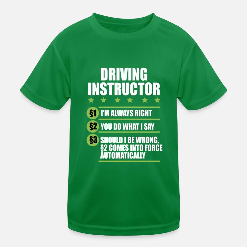 Instructeur de conduite école de conduite voiture permis de conduire T-shirt sport Enfant