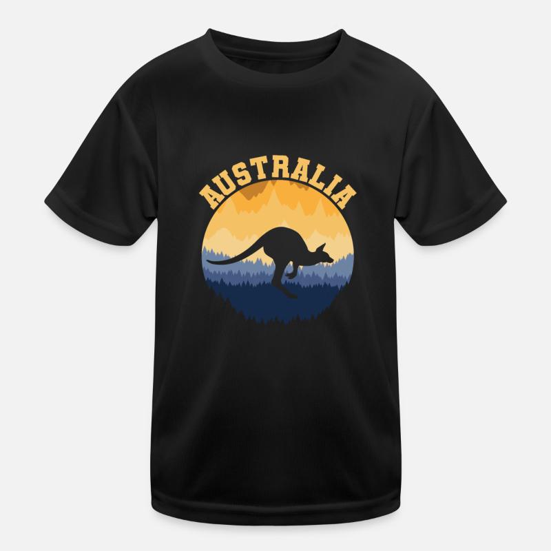 Australien Australia Känguru Kinder Funktions-T-Shirt