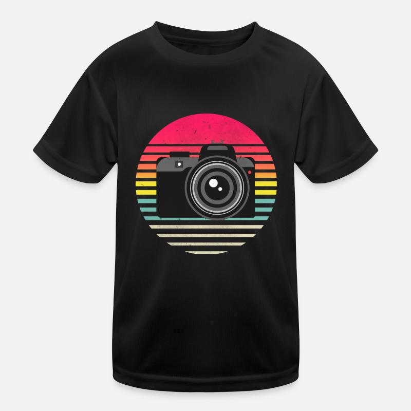 Vintage Retro Camera Photography Lover Kinder Funktions-T-Shirt