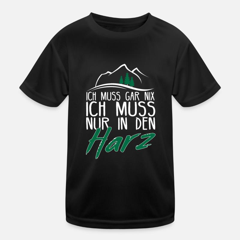 Harz Sachsen-Anhalt Mittelgebirge Geschenkidee Kinder Funktions-T-Shirt