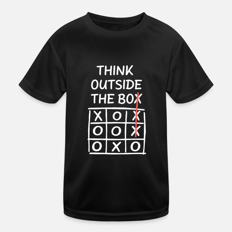 Think Outside The Box - Tik Tak Toe Kinder Funktions-T-Shirt