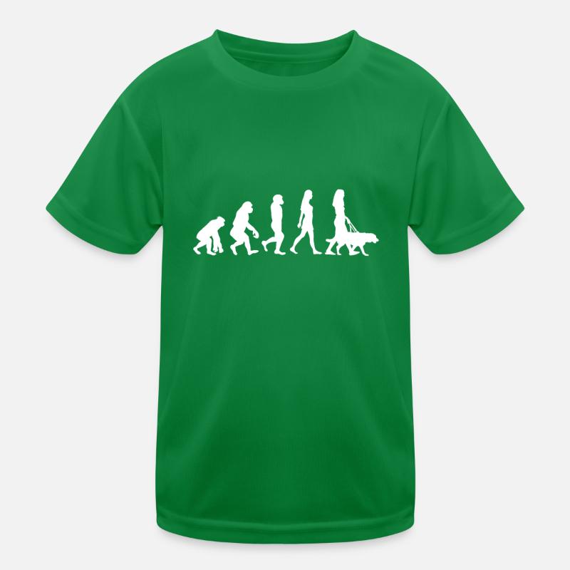 Hundehalterin Hund Evolution Kinder Funktions-T-Shirt
