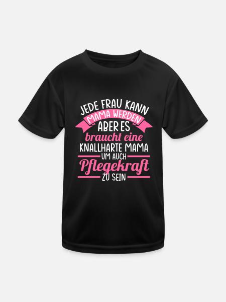 Pflegekraft Pflegekräfte Beruf Geschenk - Kinder Funktions-T-Shirt - Schwarz - Vorne