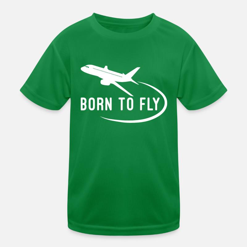 École de pilotage de pilote d'avion Born To Fly T-shirt sport Enfant