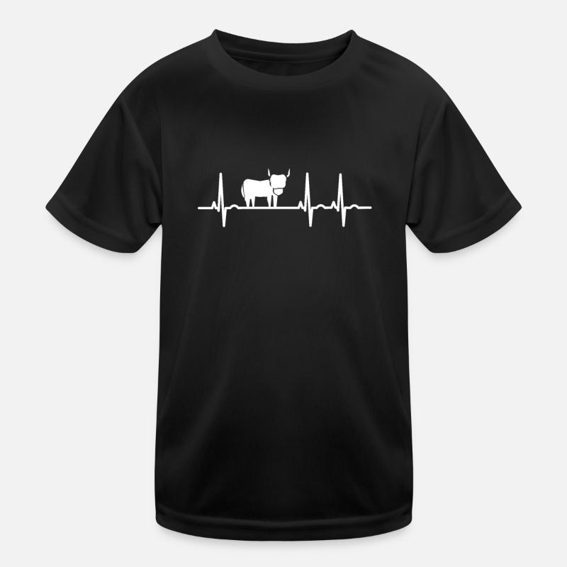Highland cattle ECG gift idea Kids Functional T-Shirt