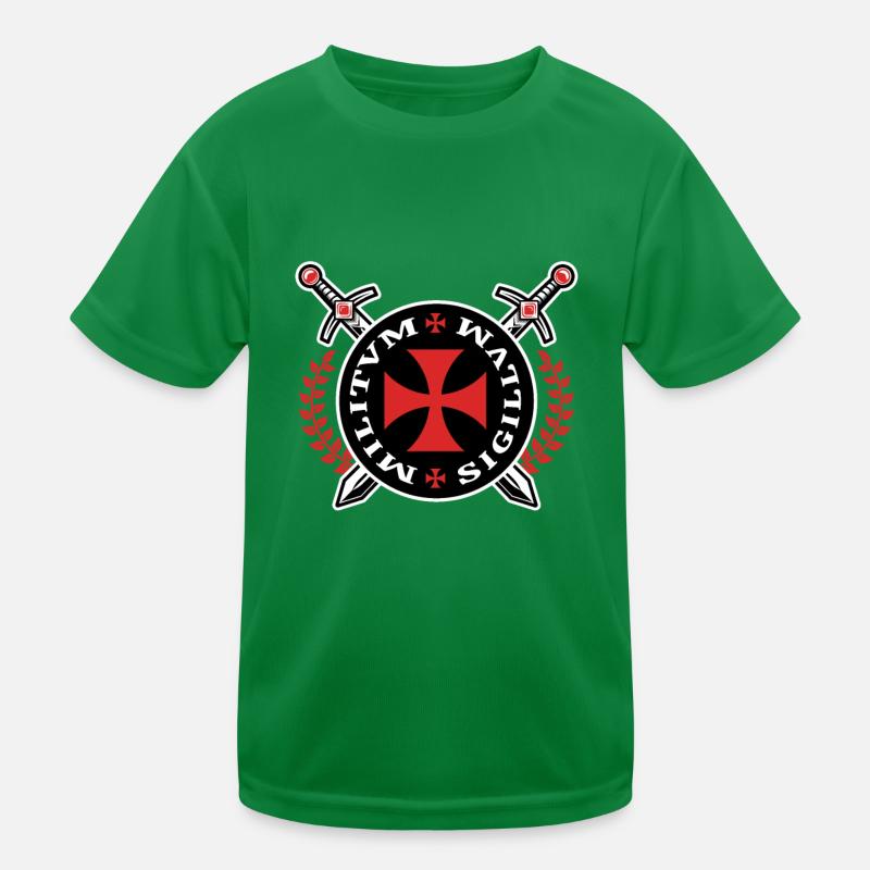 Crusader Templar Emblem Knights Templar Knight Kids Functional T-Shirt