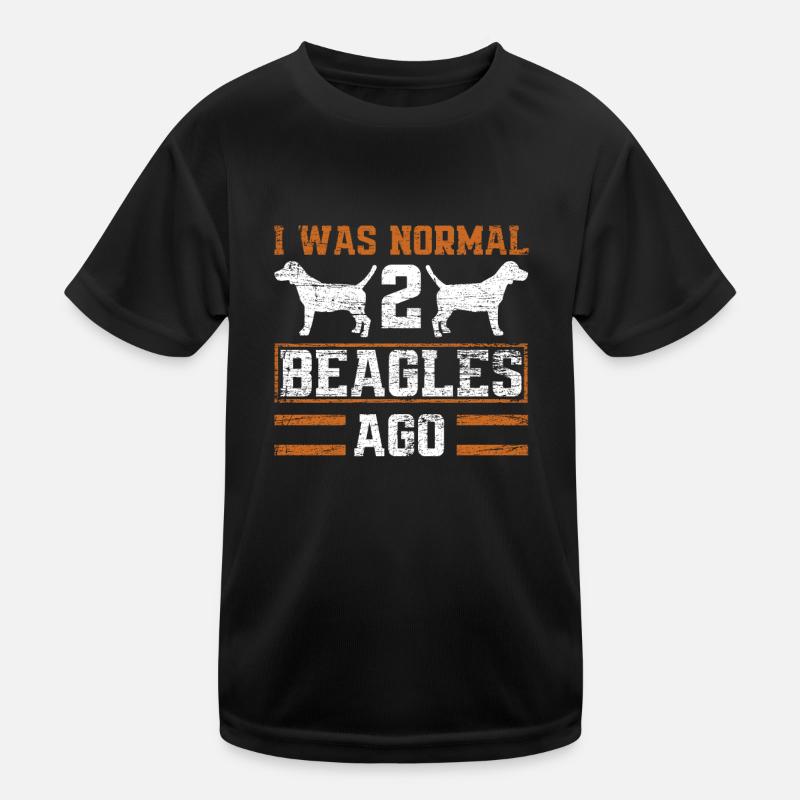 Beagle - Kinder Funktions-T-Shirt - Schwarz