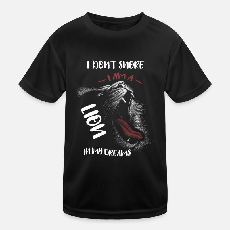 Ronflement drôle disant que je ne ronfle pas le lion T-shirt sport Enfant