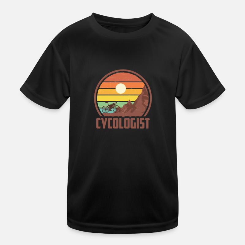 Cycologist Evolution, fun MTB bike gift Kids Functional T-Shirt