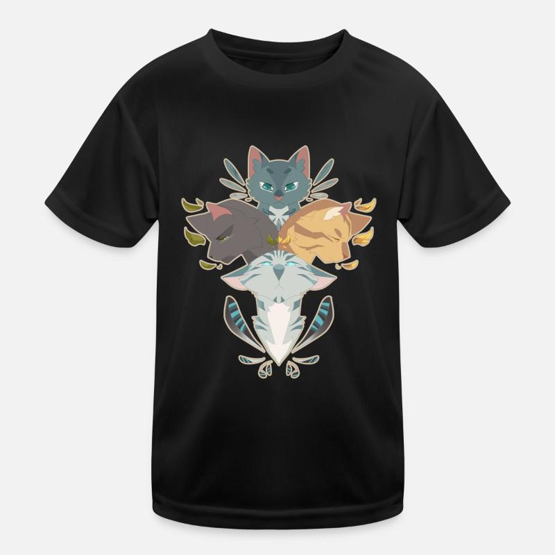Jayfeather Häherfeder Katze Grau Warrior Cats Kinder Funktions-T-Shirt