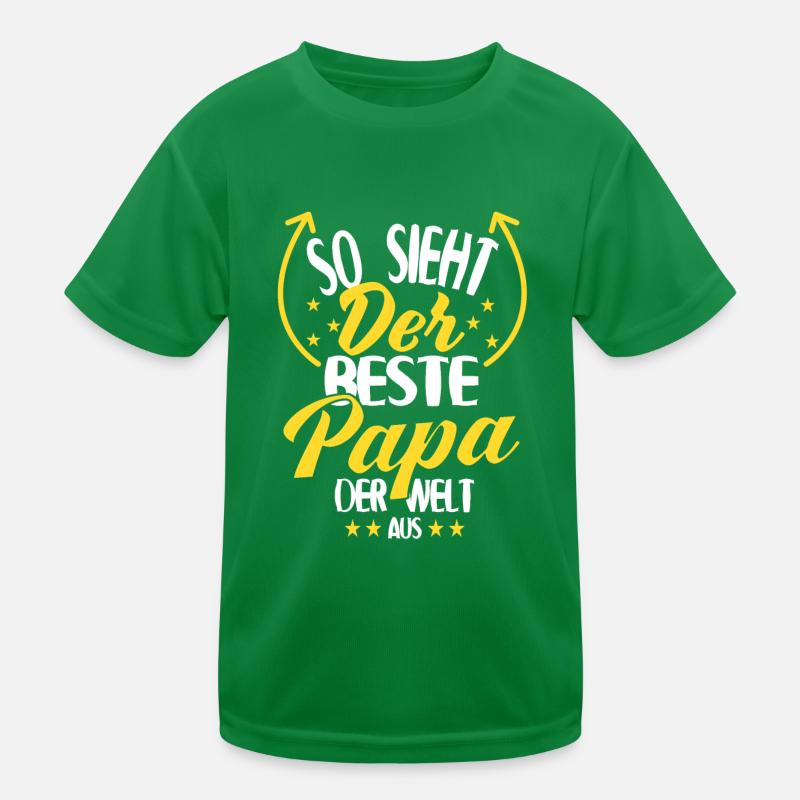 Bester Papa der Welt Kinder Funktions-T-Shirt