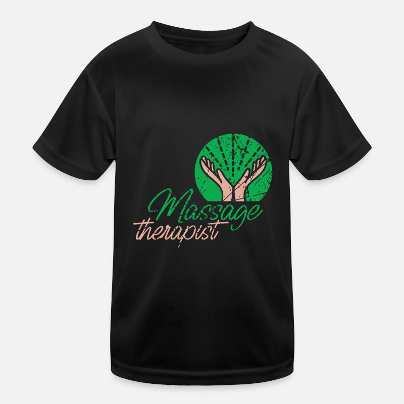 Massage therapist doing massage therapy work Kids Functional T-Shirt