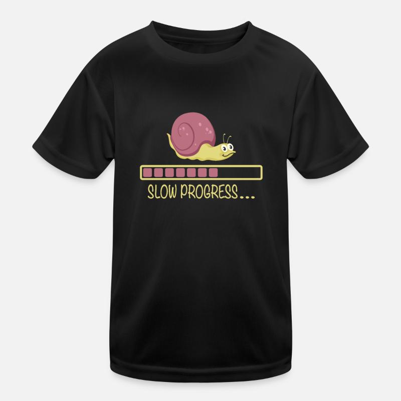 Slow Progress Loading Schnecke Büro Bürohumor Kinder Funktions-T-Shirt