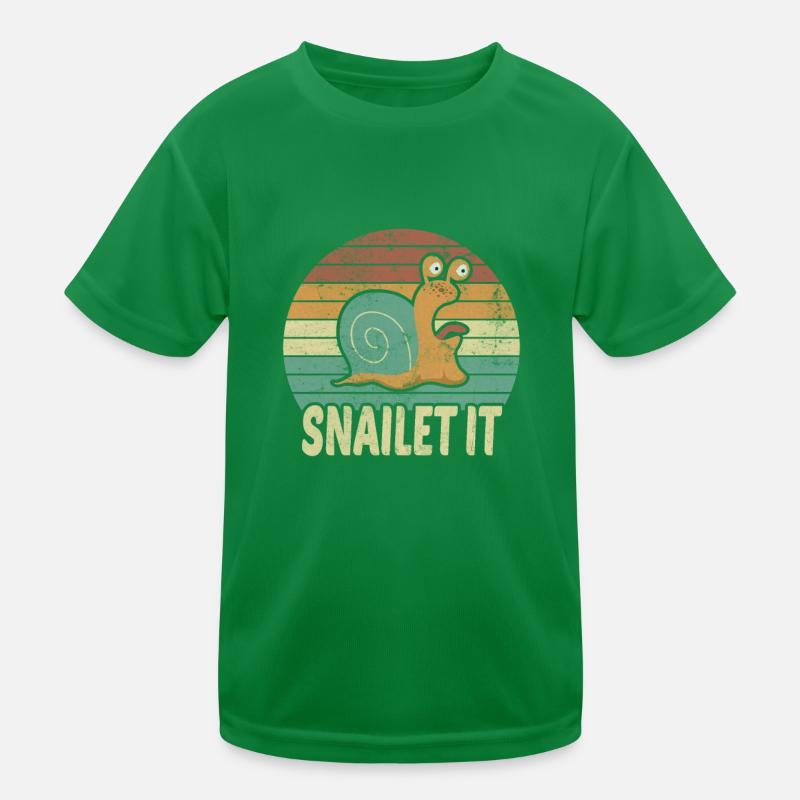 Snailet It pun snail snail gift Kids Functional T-Shirt