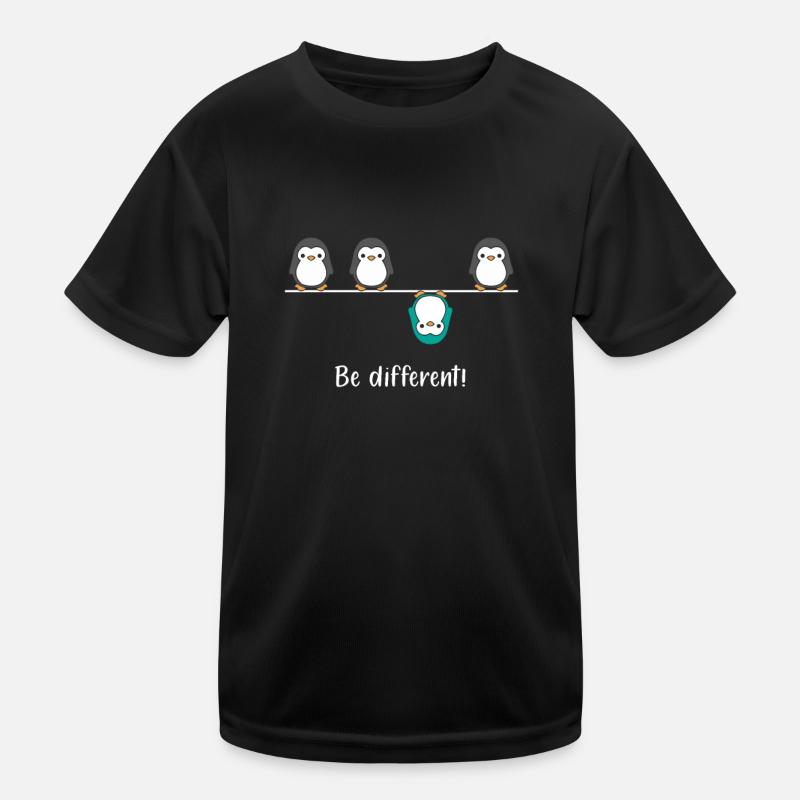 Be different - Pinguin Fun Pinguine Vogel Spruch Kinder Funktions-T-Shirt