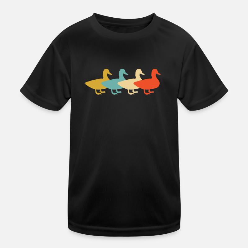 Ducks duck retro vintage Kids Functional T-Shirt