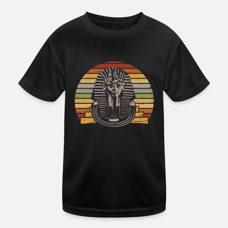 Ancient Egypt, Pharao and Scarab, Egyptian Kids Functional T-Shirt