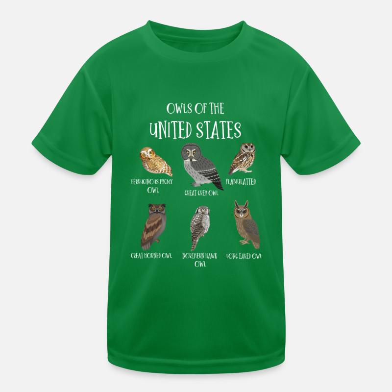 Eulenarten, Eulen & Kauze, Eule Fan Kinder Funktions-T-Shirt