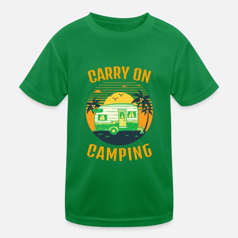 Continuez à camper avec le coucher du soleil T-shirt sport Enfant