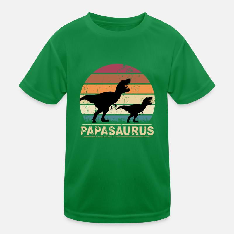 Papasaurus dinosaur kids dinos gift Kids Functional T-Shirt