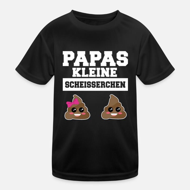 Papas kleine Scheisserchen - Vatertagsgeschenk Kinder Funktions-T-Shirt