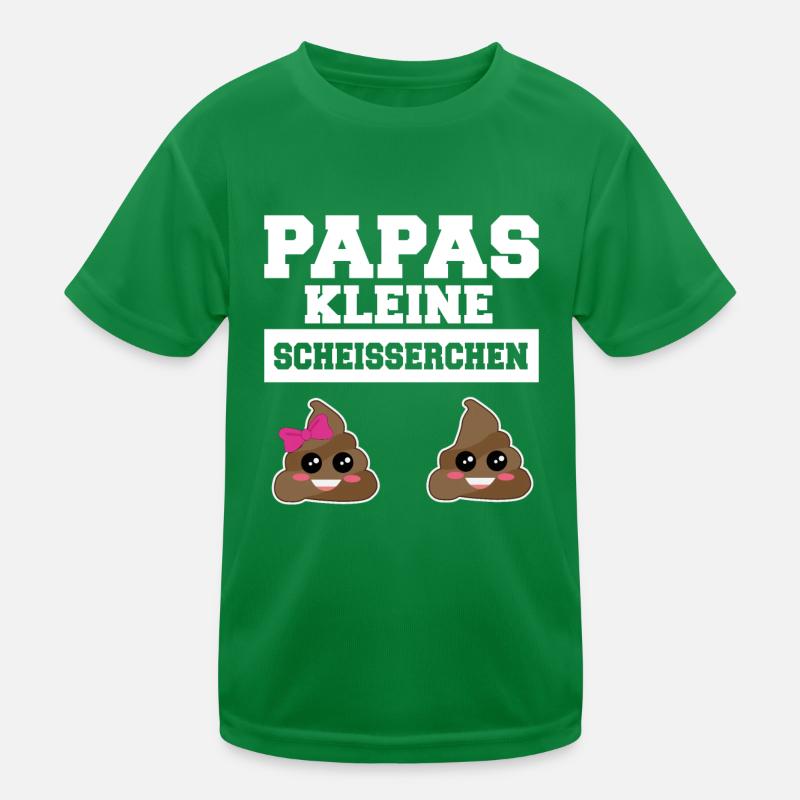 Papas kleine Scheisserchen - Vatertagsgeschenk Kinder Funktions-T-Shirt