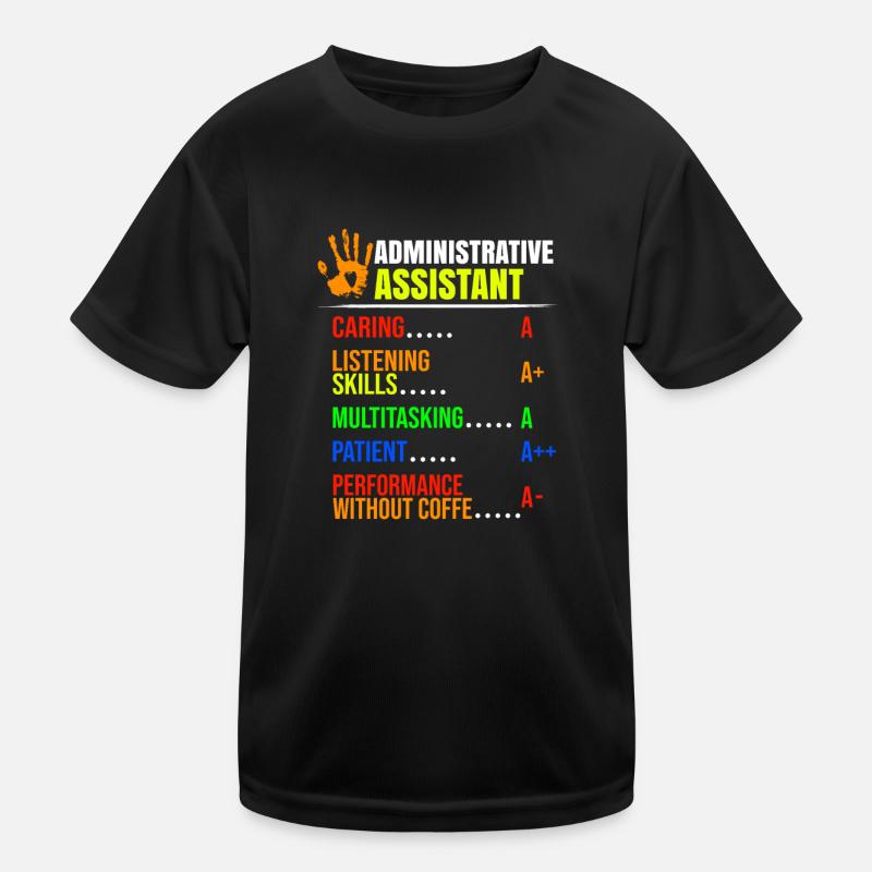 Verwaltungsassistentin Zertifikat Lustige Geschenk Kinder Funktions-T-Shirt