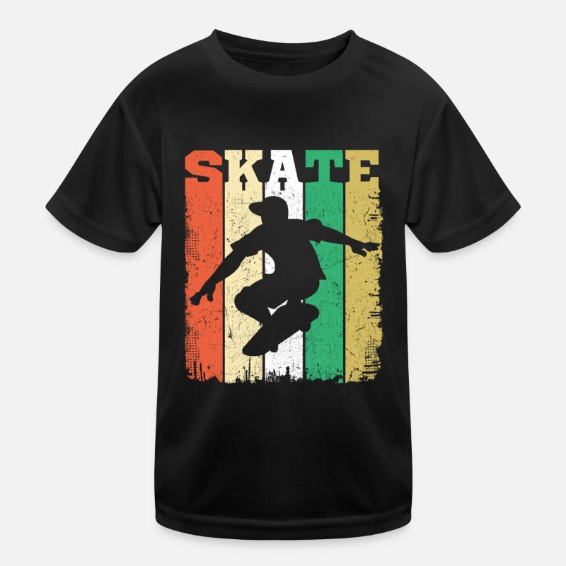 Skate Retro Vintage Skater Skateboarding Geschenk Kinder Funktions-T-Shirt