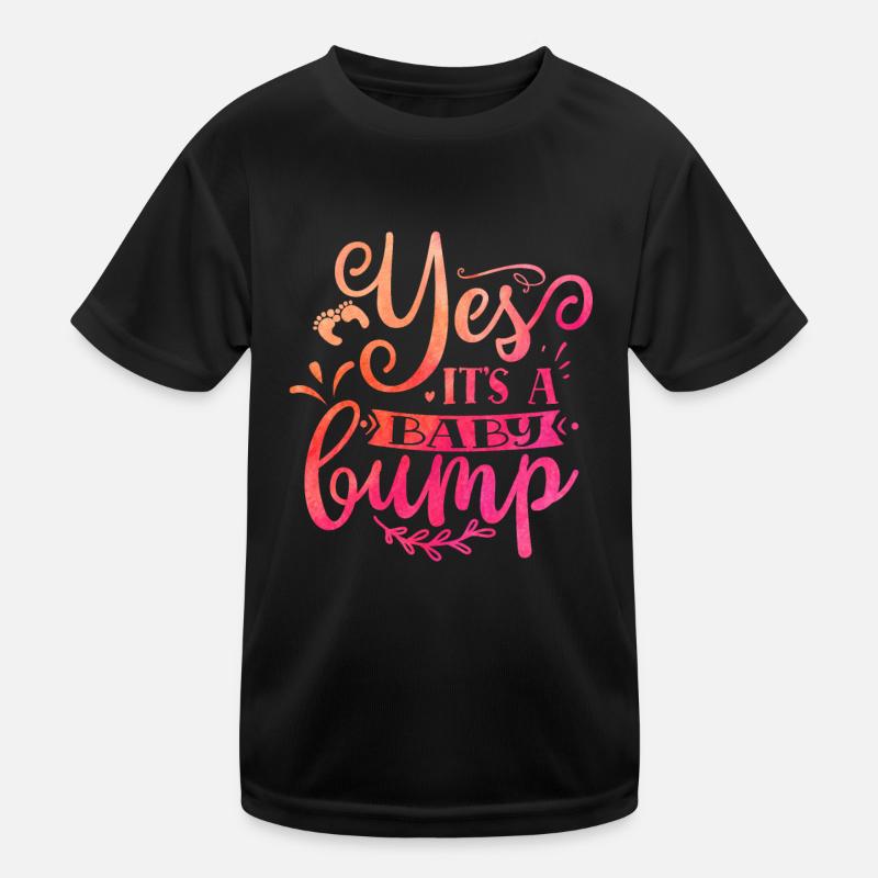 Yes it's a baby bump Kids Functional T-Shirt