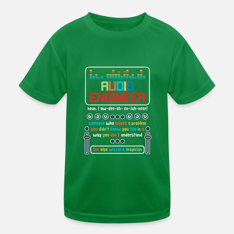 Audio Engineer Definition Kids Functional T-Shirt
