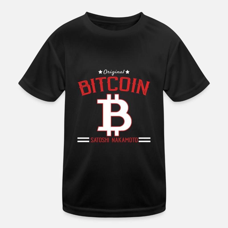 BTC Krypto Bitcoin Coin Holder Spruch Satoshi Kinder Funktions-T-Shirt