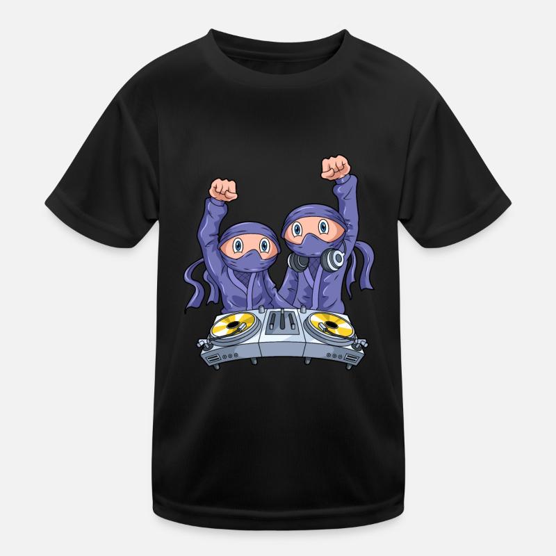 Dj For Disc Jockey Mixing Console Techno Rave Kids Functional T-Shirt