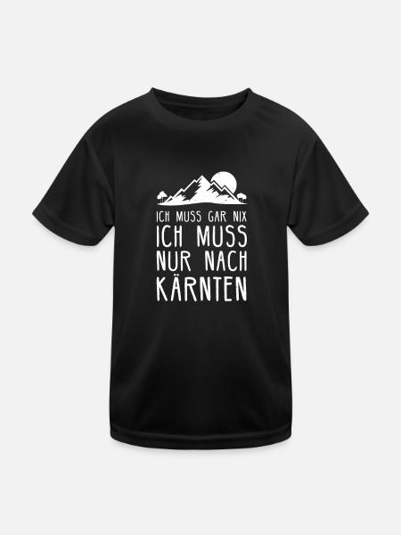 Kärnten Österreich Millstätter See Geschenk - Kinder Funktions-T-Shirt - Schwarz - Vorne