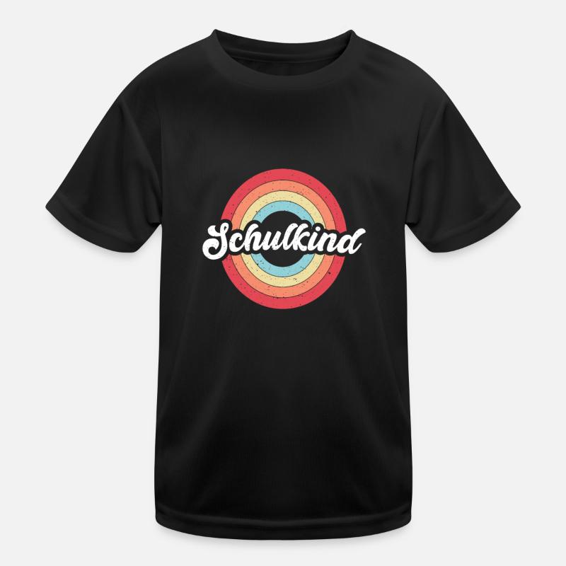 Schulkind - Kinder Funktions-T-Shirt - Schwarz
