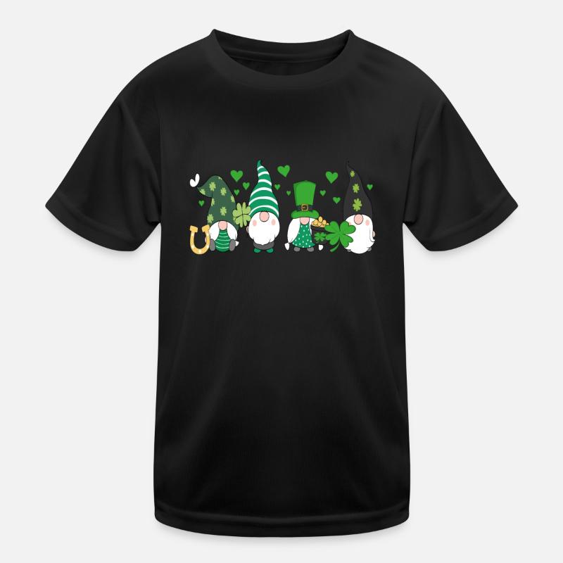 St Patrick's Day Dwarf Swelling Shamrock Kids Functional T-Shirt