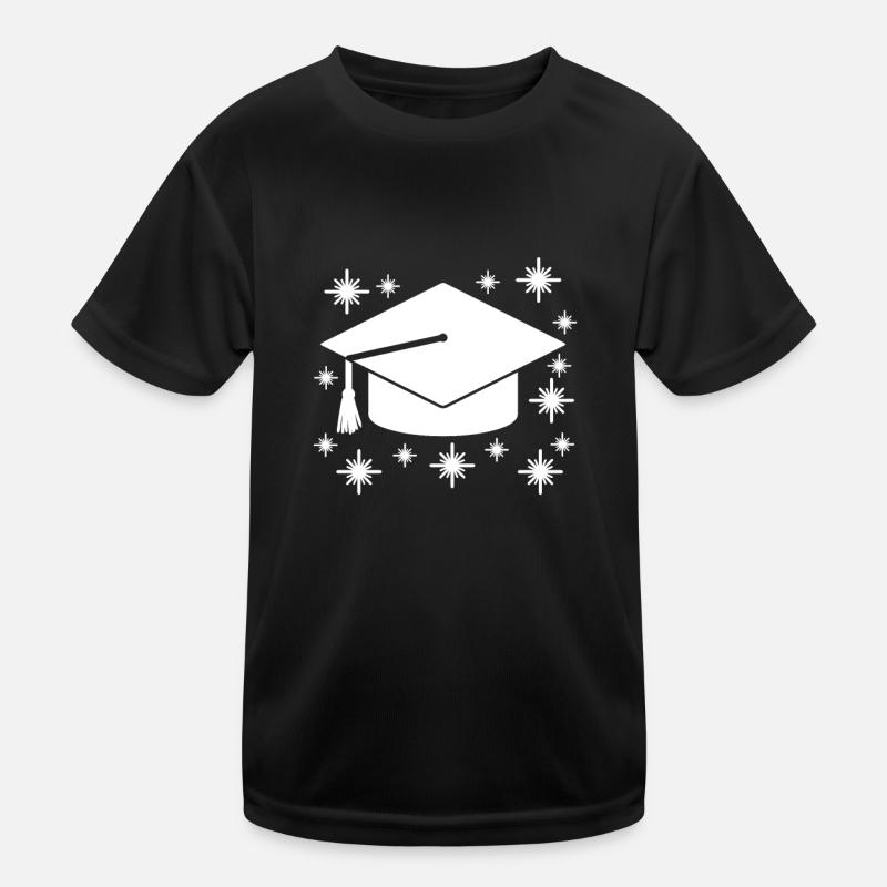 Studium Abschluss Absolventenkappe Kinder Funktions-T-Shirt
