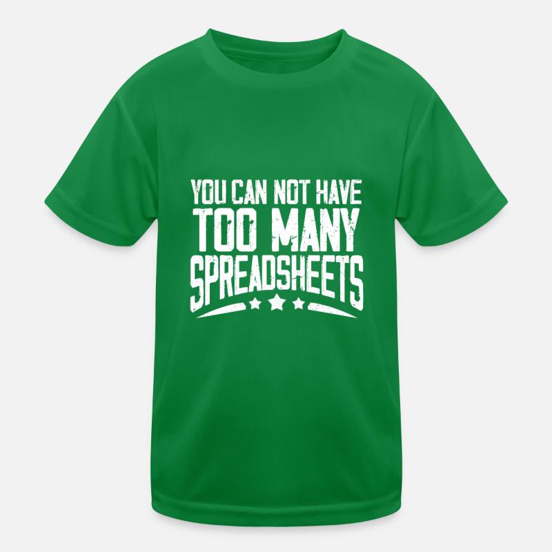 Spreadsheet Legend Tabelle Buchhalter Controller Kinder Funktions-T-Shirt