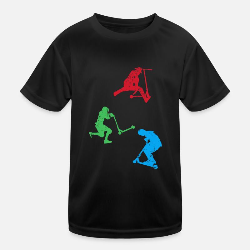 Scooter Rider Freestyle Scooter Stuntscooter Kids Functional T-Shirt