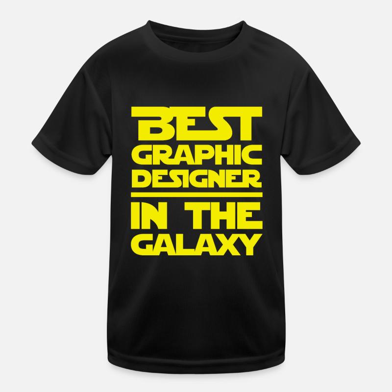 Bester Grafikdesigner in der Galaxis Kinder Funktions-T-Shirt
