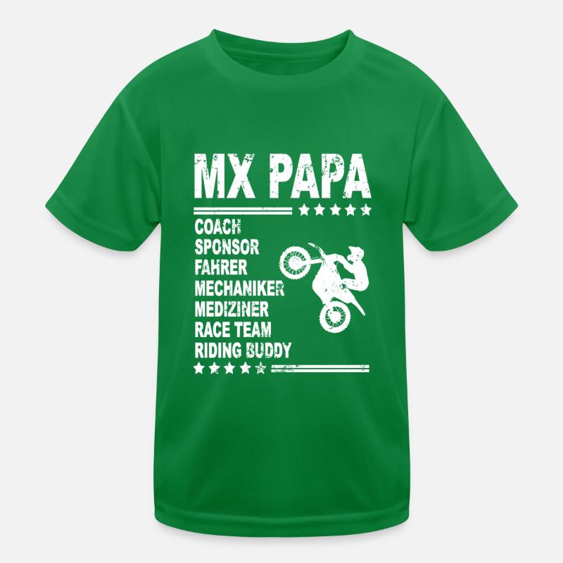MX Papa Motocross Papa Geschenk Kinder Funktions-T-Shirt