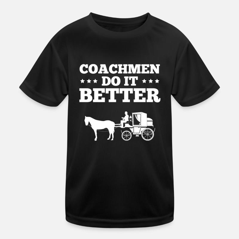 Coach coach horse Kids Functional T-Shirt