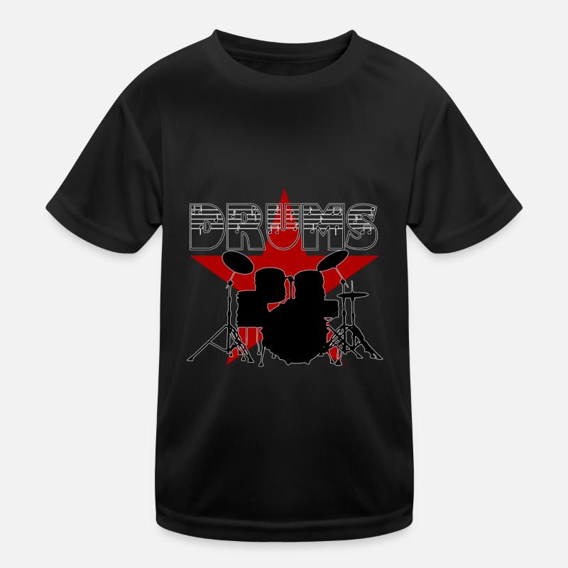 Drummer - Drums - Schlagzeug Kinder Funktions-T-Shirt