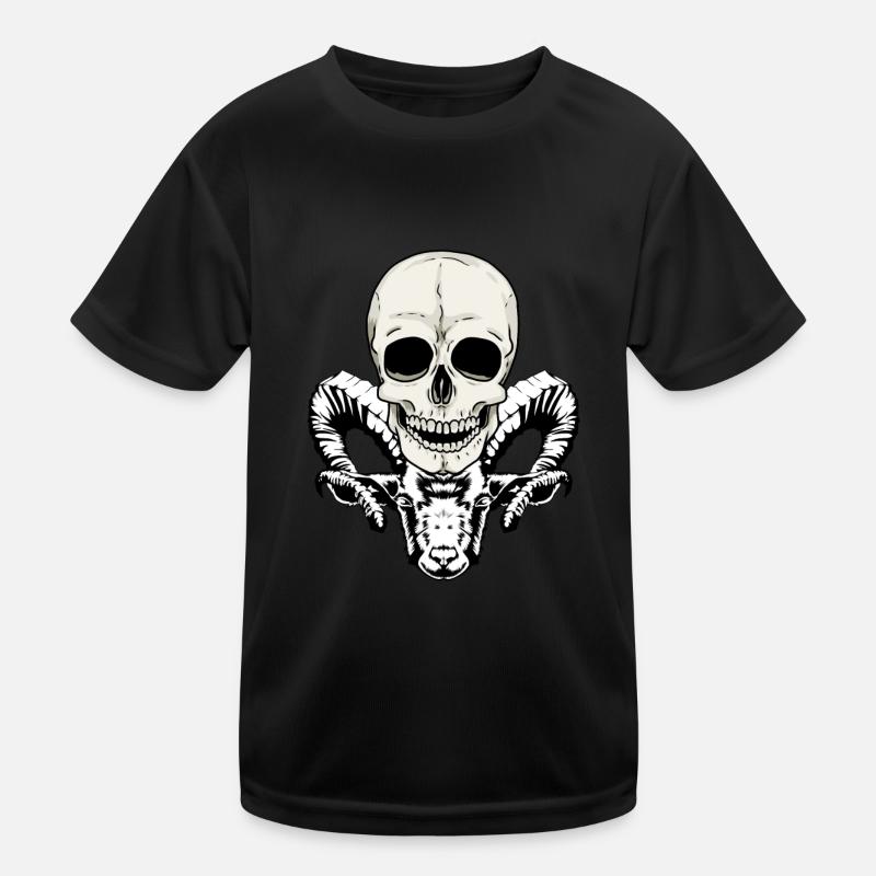 Horreur diable démon crânes Halloween T-shirt sport Enfant