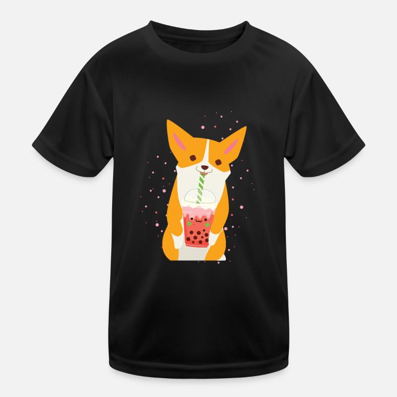 Bubble Tea Corgi T-shirt sport Enfant