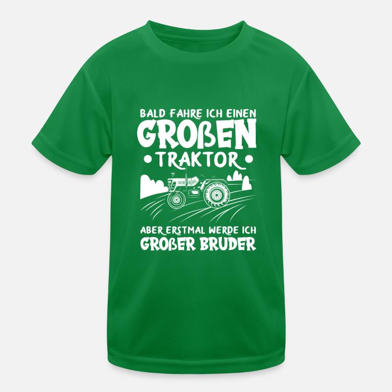 Ich Werde großer Bruder Traktor Sohn Geschenk Kinder Funktions-T-Shirt