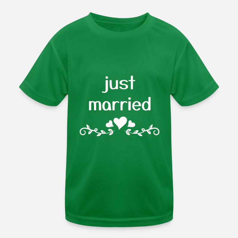 just married Kids Functional T-Shirt