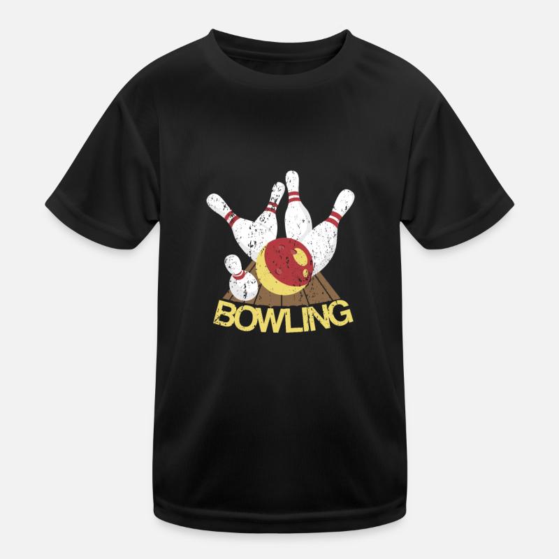 Bowling Kinder Funktions-T-Shirt