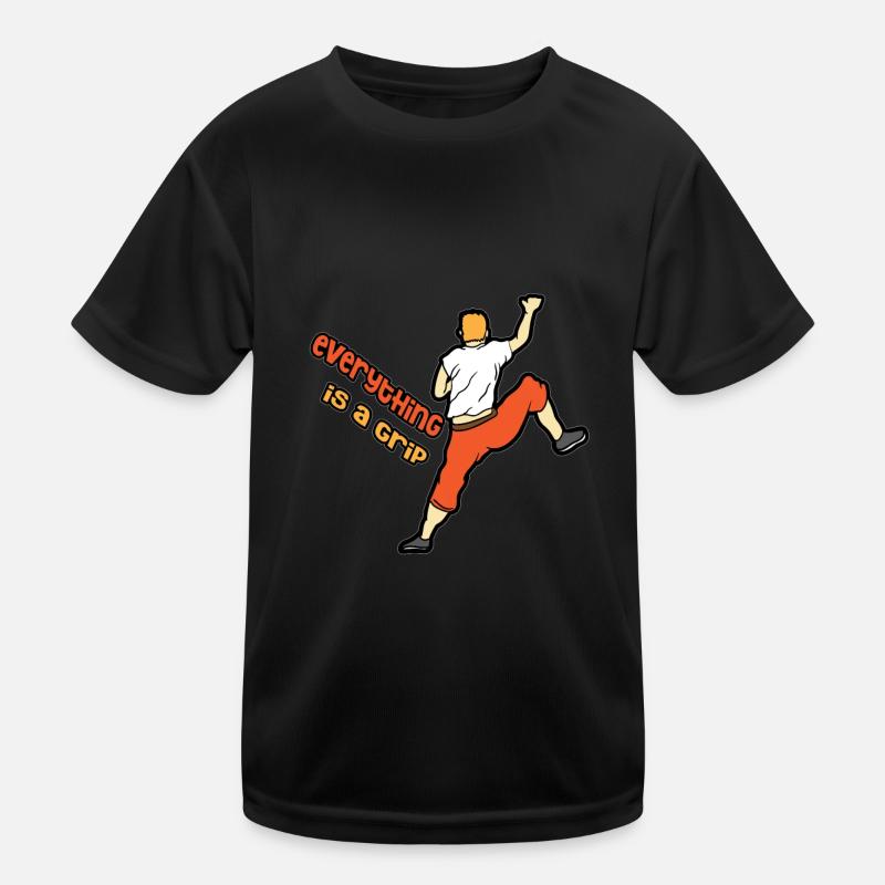 Klettern Grip Bouldern Bergsteigen Hallenklettern Kinder Funktions-T-Shirt