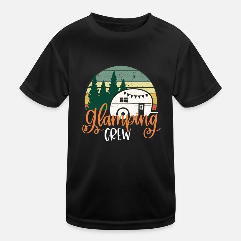 Glamping Glamourous Camping Glampings Luxury Vacation Kids Functional T-Shirt